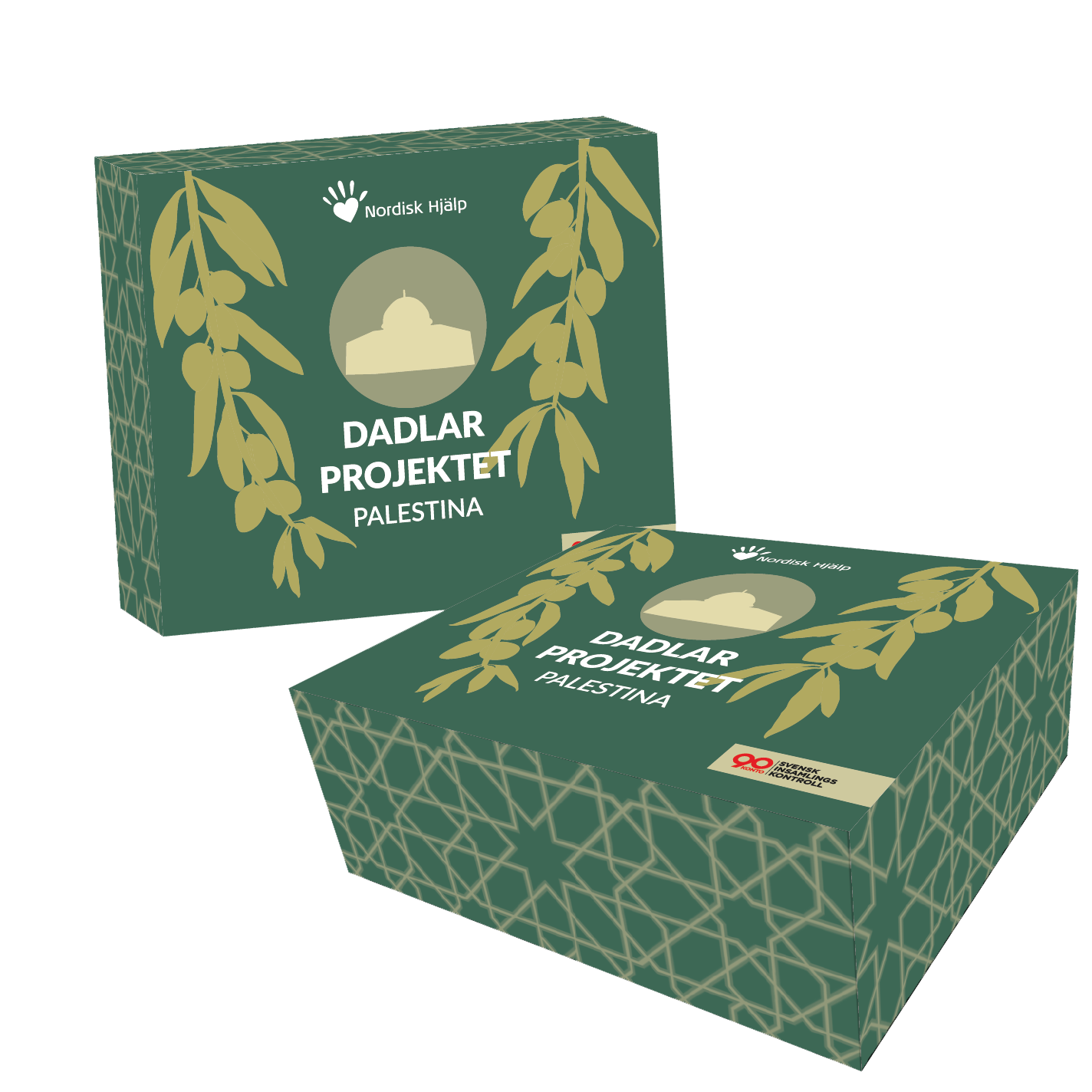 Dadlerprojektet box covers for Nordisk Hjälp