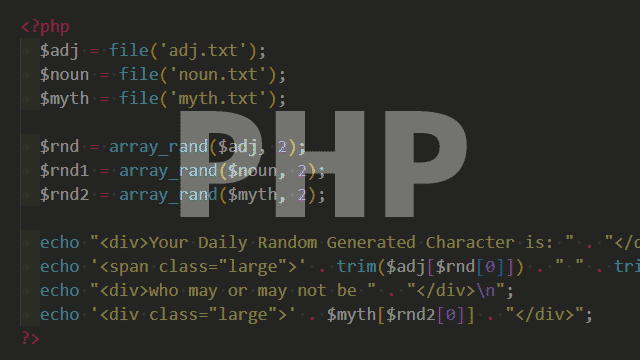 Random character generator